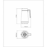 Bule Térmico Tramontina Exata Vermelho Em Aço Inox 500ml - 5