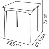 Mesa Tramontina Diana Preto Com Pernas De Alumínio - 2