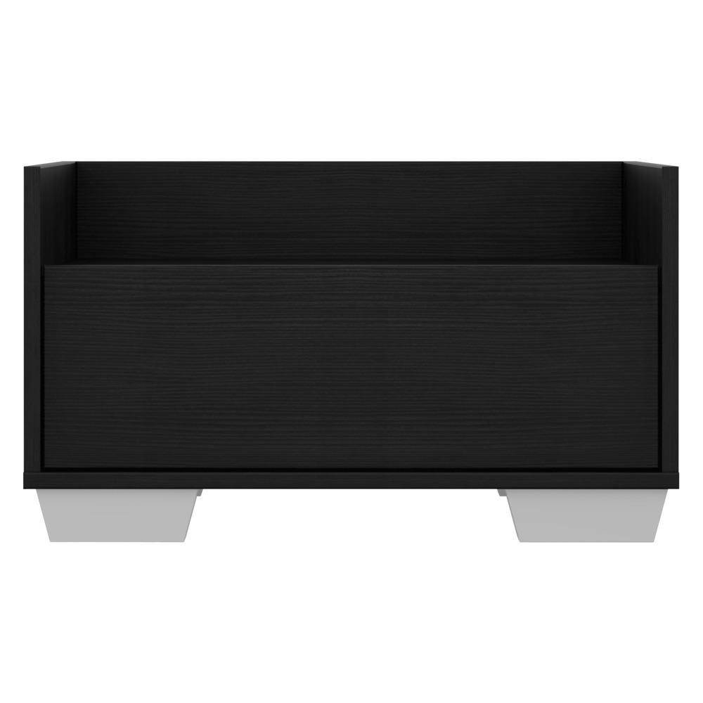 Kit com 2 Mesas De Cabeceira 80 Cm com Pés Quadrados - 1