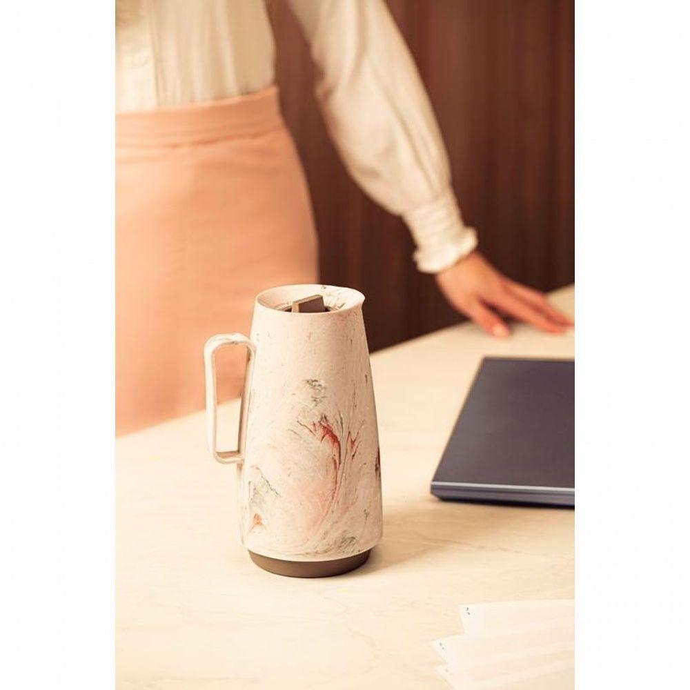 Bule Térmico Tramontina Exata 500ml Marmorizado Creme - 2