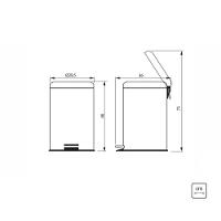 Lixeira Com Pedal Tramontina Brasil Em Inox Com Acabamento Polido 20 L - 5