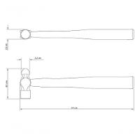 Martelo De Bola Tramontina Master Basic 200g Com Cabo Em Madeira Envernizada - 3