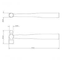 Martelo De Bola Tramontina Master Basic 200g Com Cabo Em Madeira Envernizada - 6