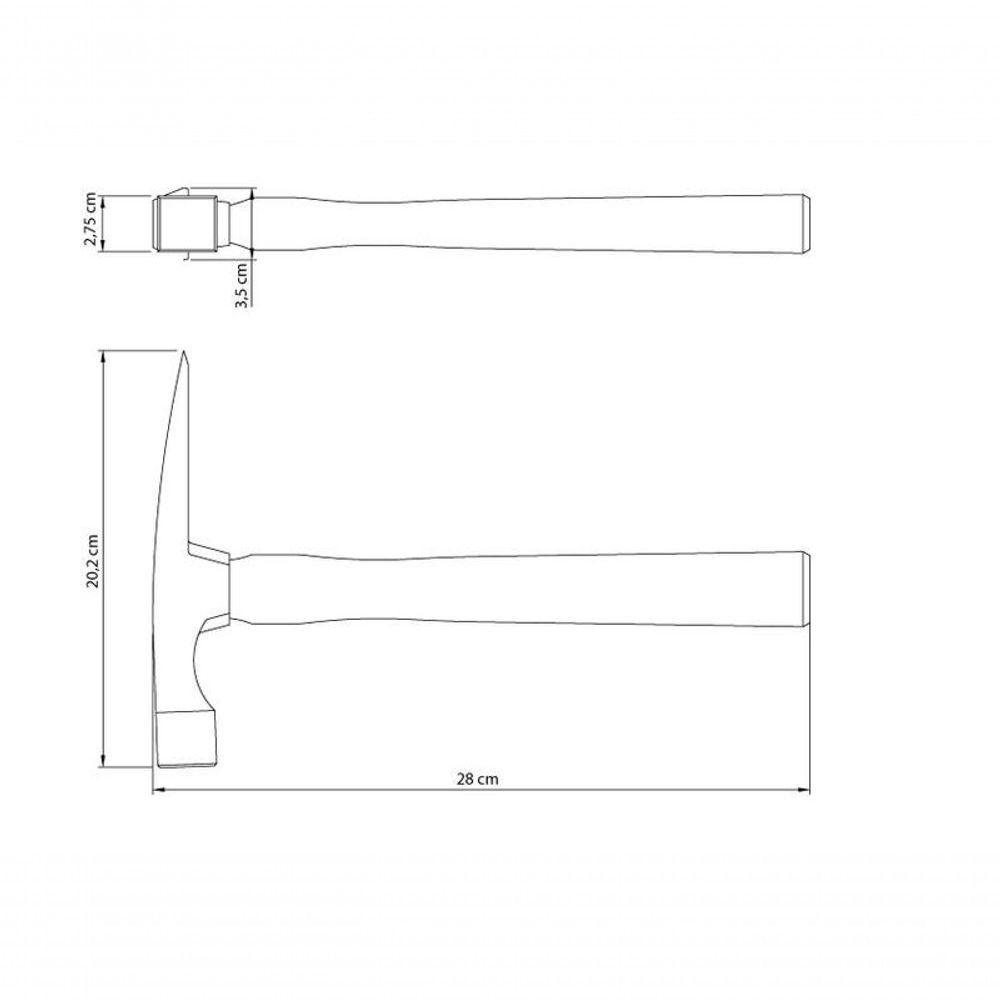 Martelo Pedreiro Tramontina Master 680g Com Cabo Em Madeira Envernizada - 2