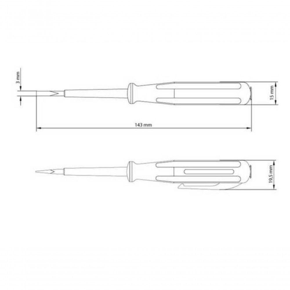 Chave Teste Tramontina Master Com Ponta Chata Em Aço Especial 1-8x3" - 3