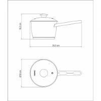 Caldeirão Tramontina Allegra Aço Inox Com Cabo Tampa De Vidro 16cm - 4