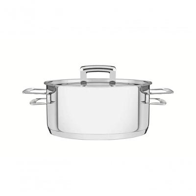 Caçarola Rasa Tramontina Brava 24cm Em Aço Inox