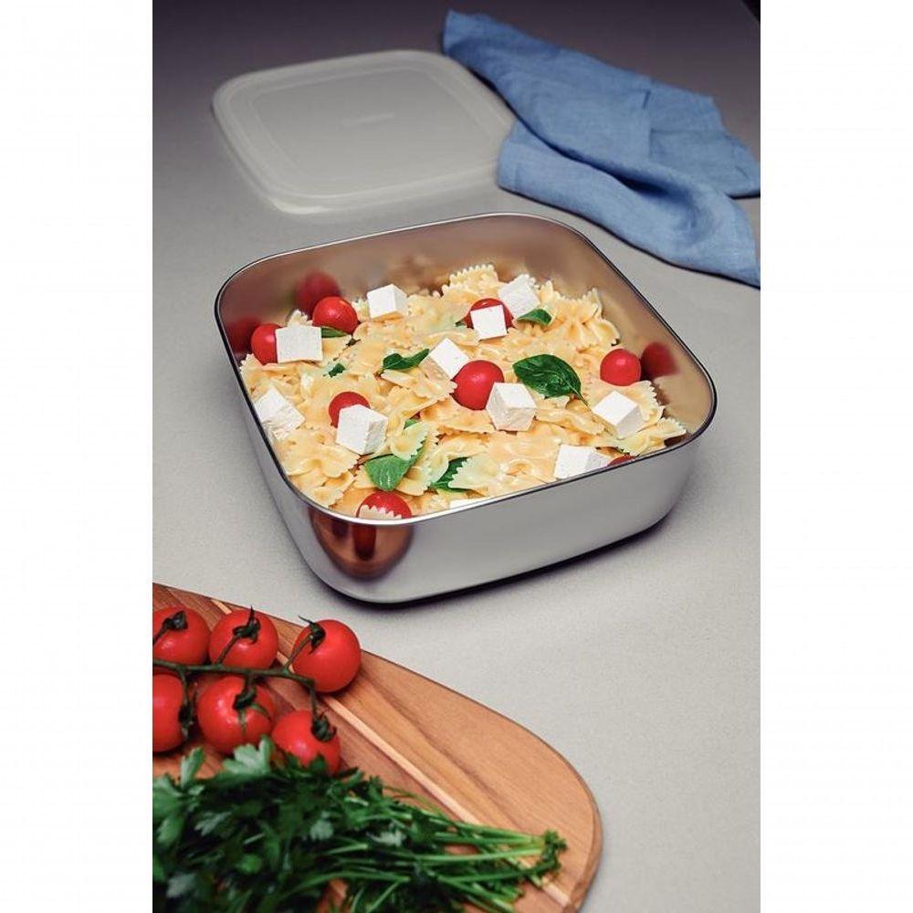 Pote Tramontina Freezinox Em Inox Quadrado Com Tampa Plástica 3,6 Litros - 4