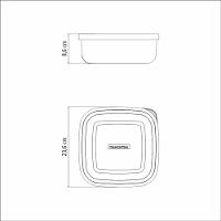 Pote Tramontina Freezinox Em Inox Quadrado Com Tampa Plástica 3,6 Litros - 3