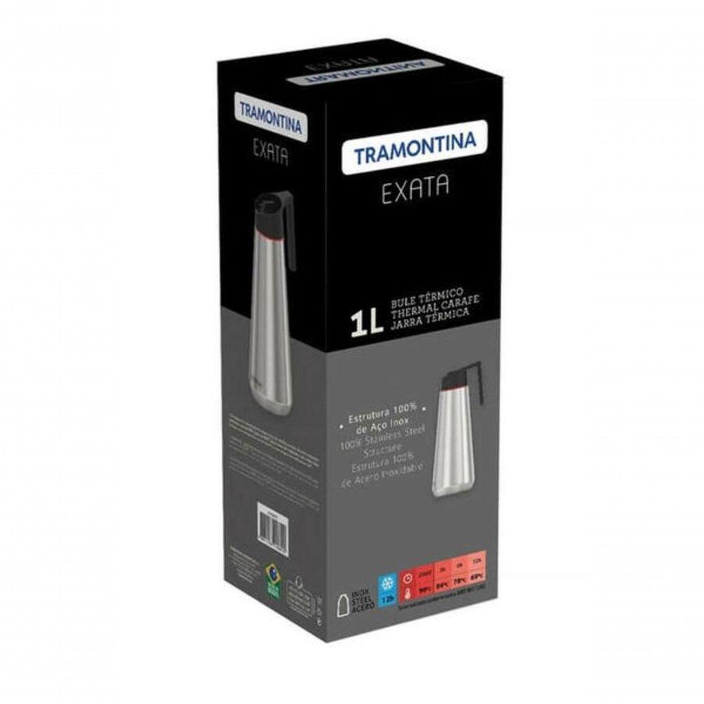 Bule Térmico Tramontina Exata Em Aço Inox 1 Litro - 3