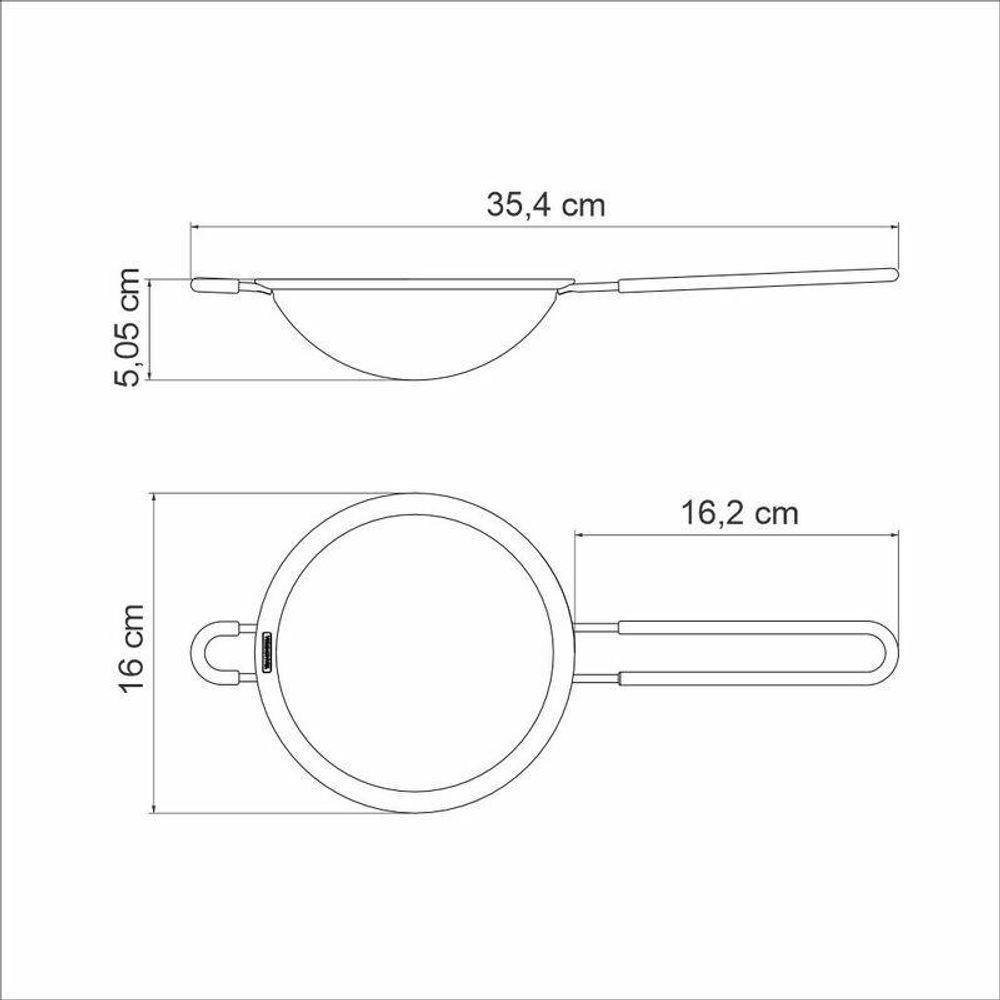 Peneira Tramontina Softta Vermelho Em Aço Inox Com Cabo De Polipropileno 16cm - 5