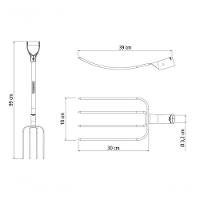 Forcado Reto De Arame Tramontina 4 Dentes Com Cabo De Madeira 71cm - 3