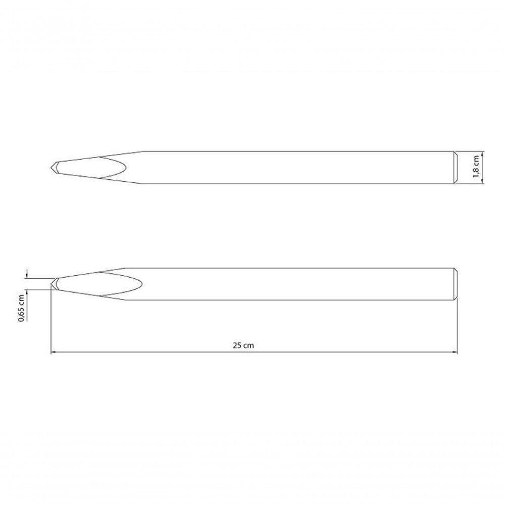 Ponteiro Redondo Tramontina Master 10" Com Corpo Em Aço Especial - 2