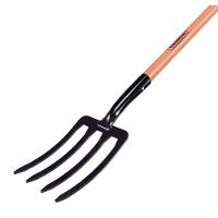 Forcado Para Terra Tramontina Metálico 4 Dentes Com Cabo De Madeira 71cm - 3