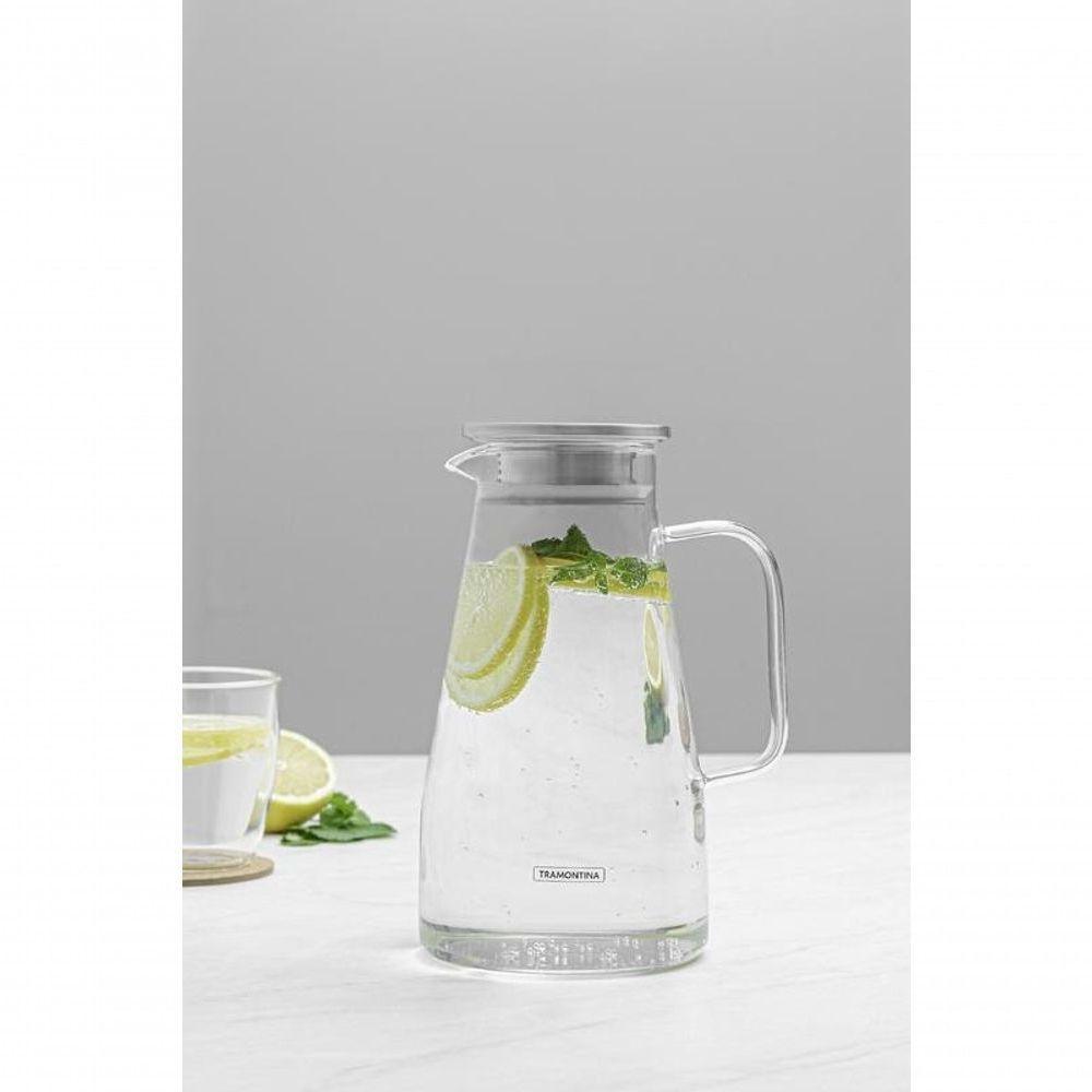Jarra Tramontina Em Vidro Borossilicato 1,8 Litros Com Tampa Aço Inox - 2