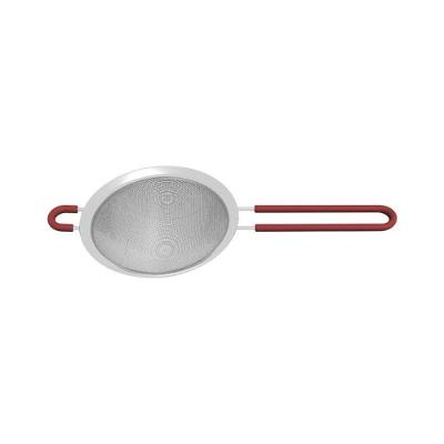 Peneira Tramontina Softta Vermelho Aço Inox Com Cabo E Alça Em Silicone 12cm