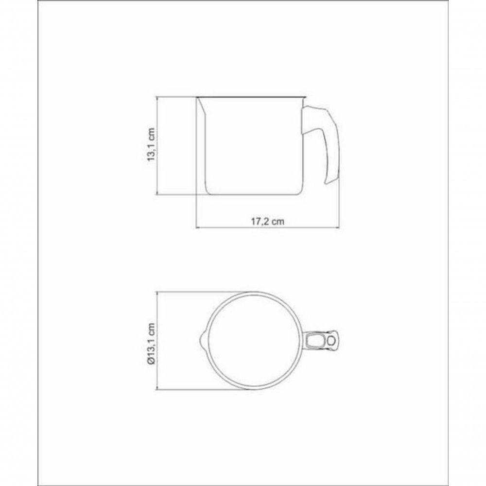 Fervedor Tramontina Allegra Aço Inox E Cabo De Baquelite 12cm 1,4 L - 3