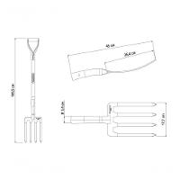Forcado Para Terra Tramontina 4 Dentes Com Cabo De Madeira 74cm - 5
