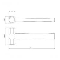 Marreta Oitavada Tramontina Master Basic 2000g Com Cabo De Madeira - 4