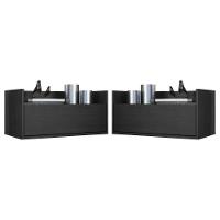 Kit C 2 Mesas De Cabeceira 80 Cm Suspensa - 2