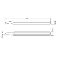 Ponteiro Sextavado 12" Tramontina Master Com Empunhadura - 2