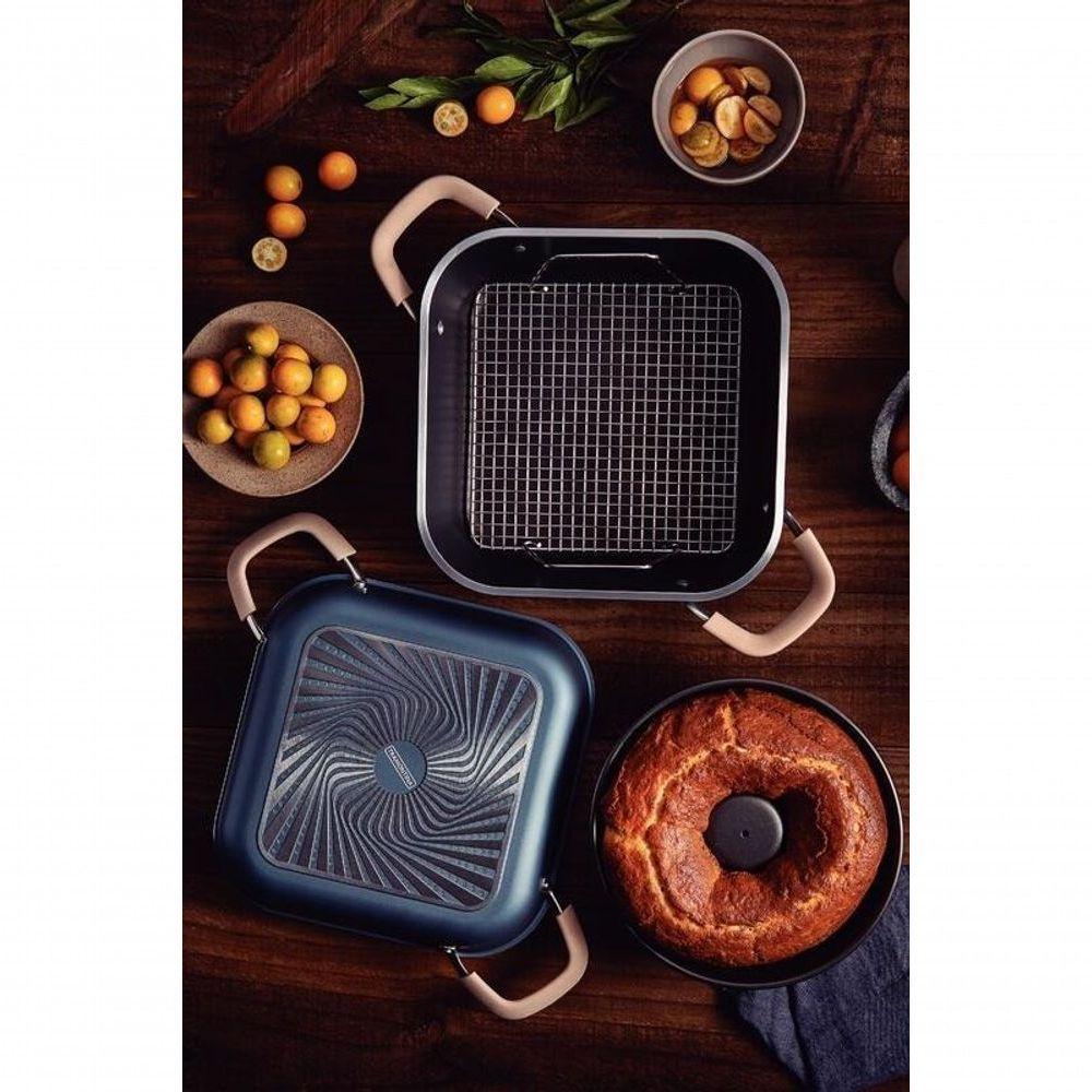 Kit Tramontina Lyon Em Alumínio Com Revestimento Starflon Azul Elementar 6 Peças - 2