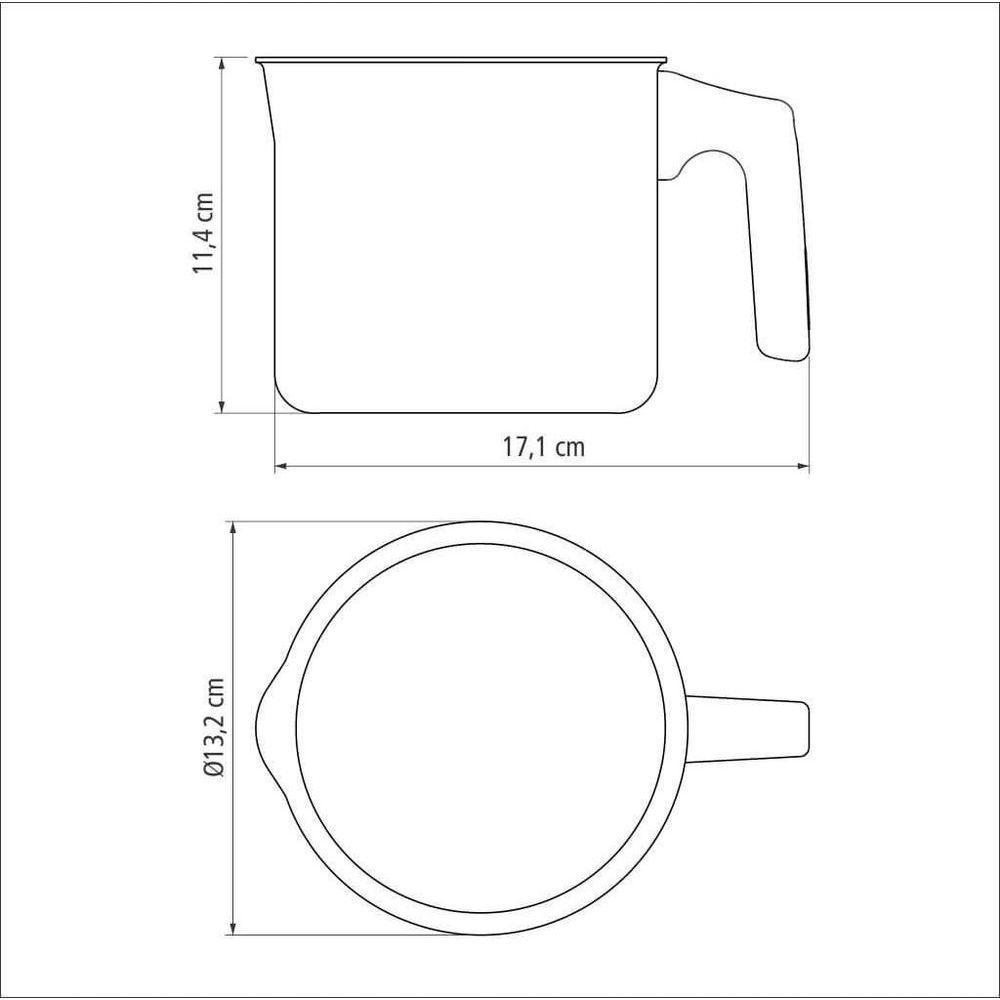Fervedor Tramontina Paris 12cm Em Alumínio Com Revestimento Antiaderente Chumbo - 5