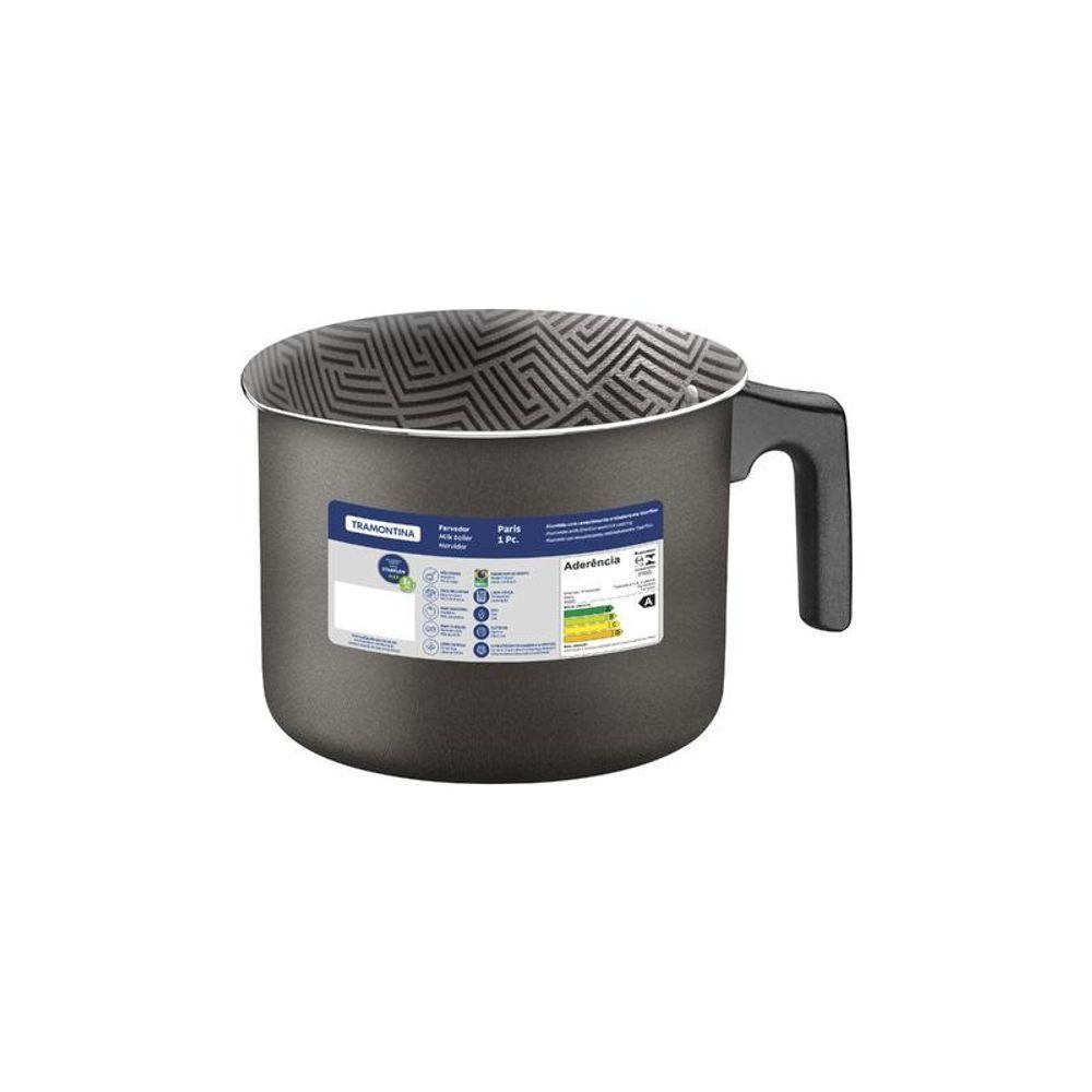 Fervedor Tramontina Paris Em Alumínio Com Revestimento Interno E Externo Em Antiaderente Starflon Max Chumbo 16 Cm 2,7 - 5