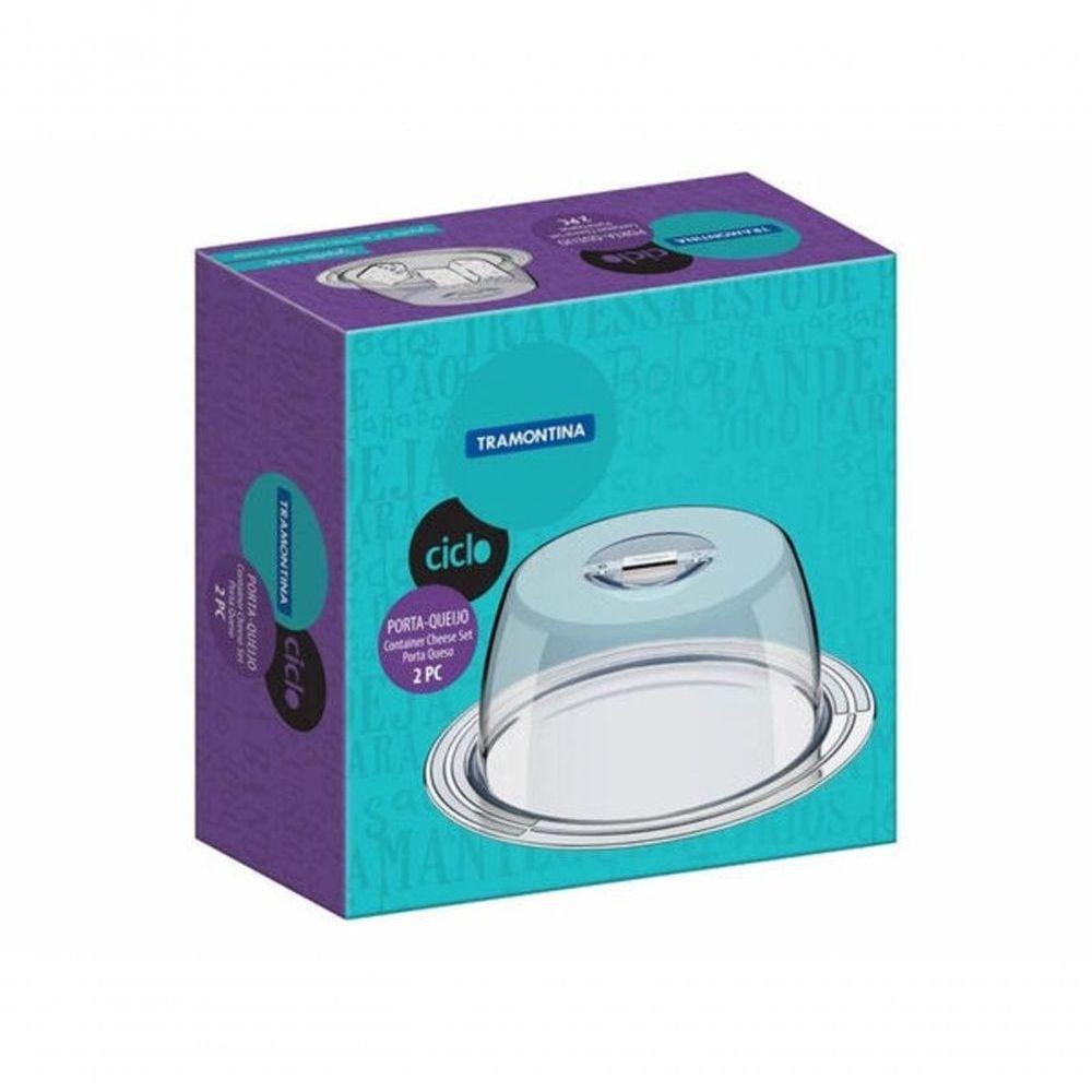 Porta-queijo Tramontina Ciclo Em Aço Inox 25cm - 3
