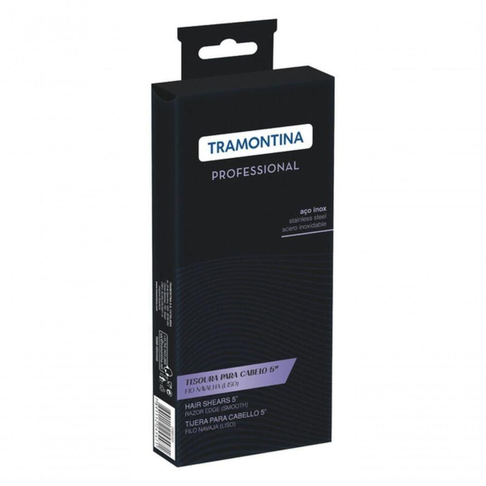 Tesoura Para Cabelo Tramontina Em Aço Inox Com Fio Navalha 5" - 4