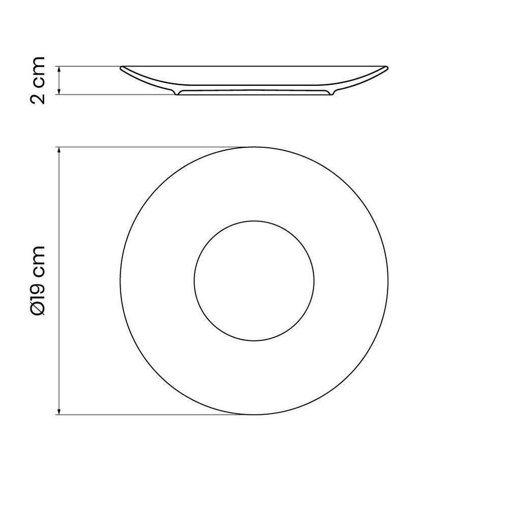 Prato Sobremesa Tramontina Leonora Em Porcelana 19cm - 2