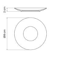 Prato Sobremesa Tramontina Leonora Em Porcelana 19cm - 2