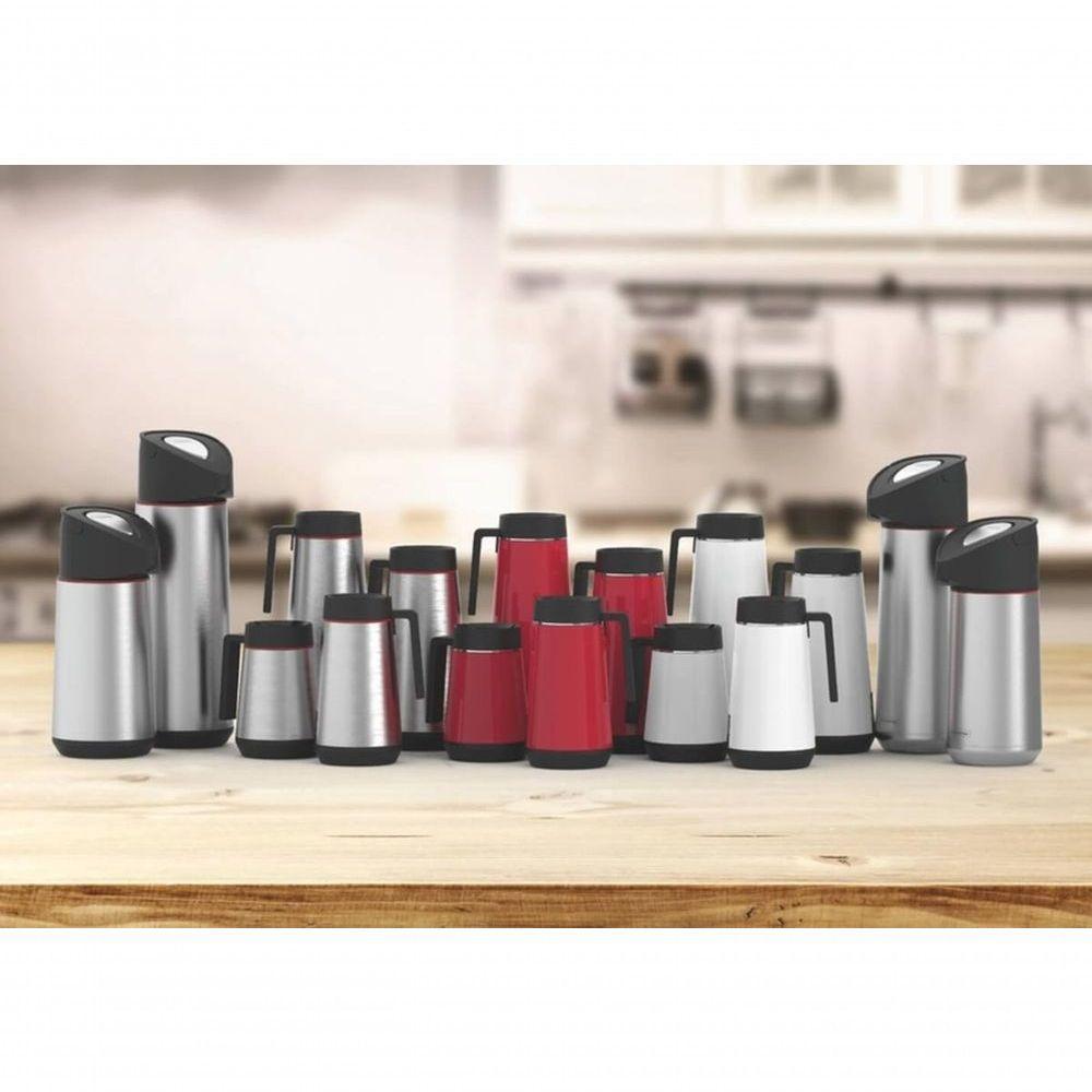 Bule Térmico Tramontina Exata Vermelho Em Aço Inox 1 L - 2