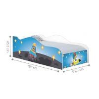 Cama Solteiro Glow Astronauta E Foguete Solteiro - 3