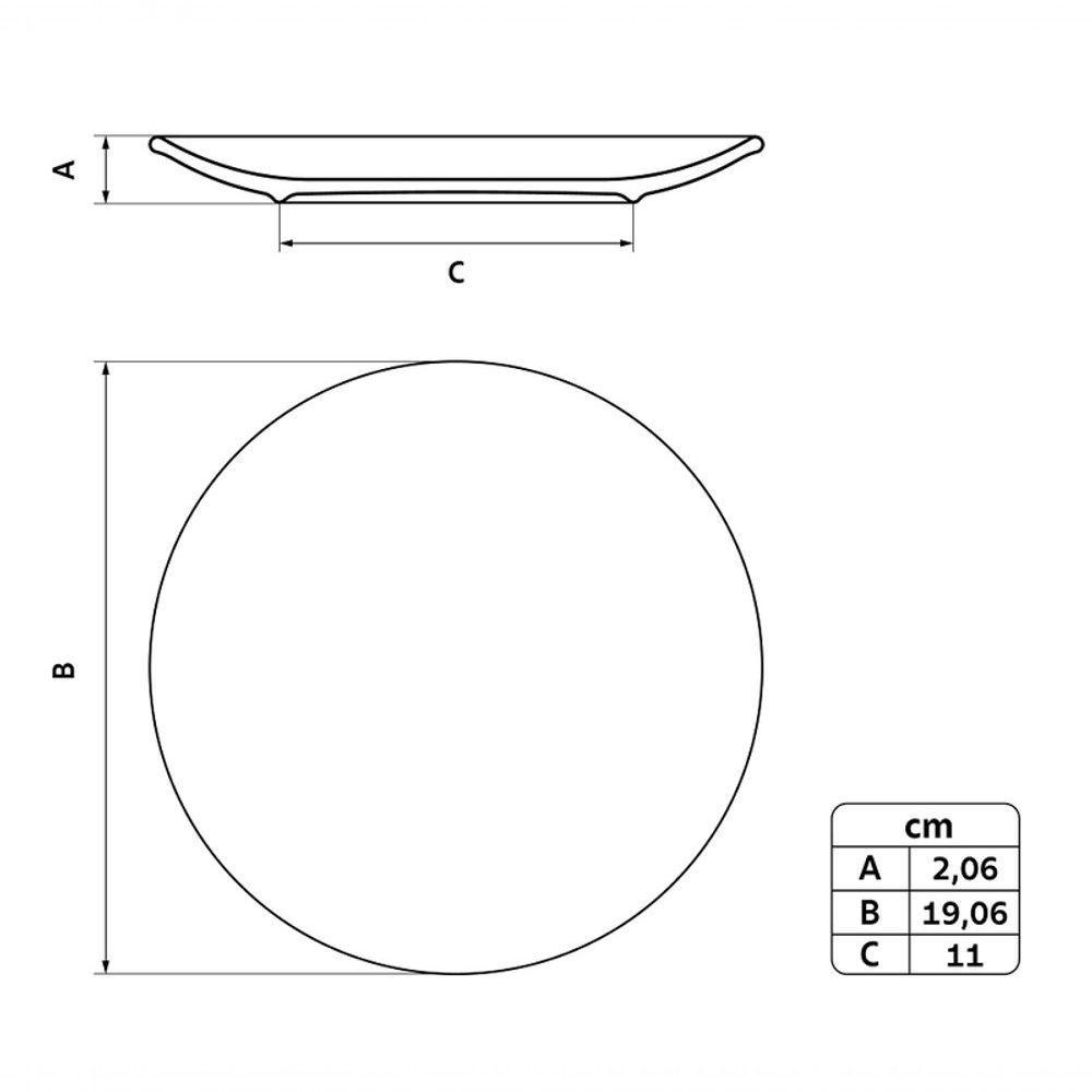 Prato Sobremesa Tramontina Maxforce Em Porcelana Branca 19cm - 4