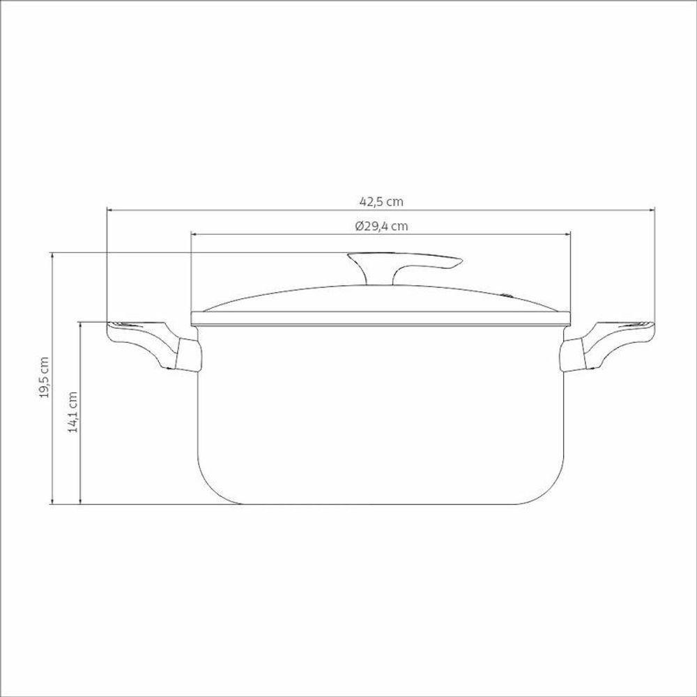 Caçarola Tramontina Milazzo Alumínio 28cm Com Revestimento Antiaderente Starflon Max Amêndoa - 2