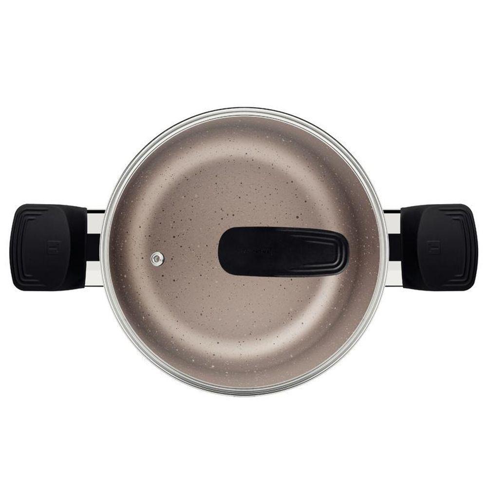 Caçarola Tramontina Milazzo Alumínio 28cm Com Revestimento Antiaderente Starflon Max Amêndoa - 5