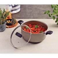 Caçarola Tramontina Milazzo Alumínio 28cm Com Revestimento Antiaderente Starflon Max Amêndoa - 3