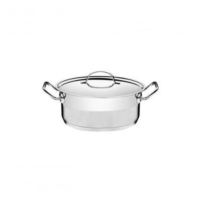 Caçarola Rasa Tramontina Professional 16cm Em Aço Inox Com Detalhe Satinado