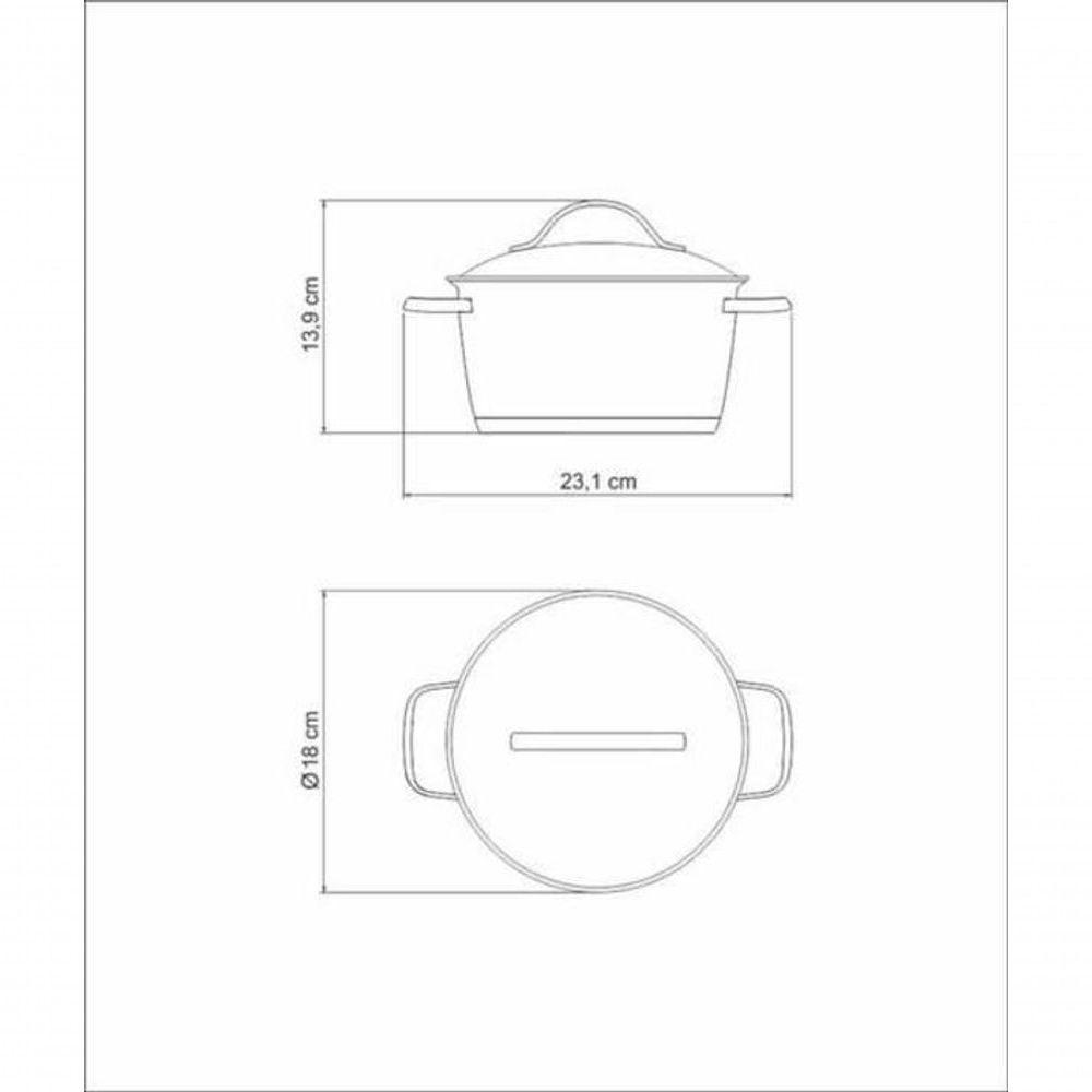 Caçarola Funda 16cm Tramontina Allegra Em Aço Inox - 4