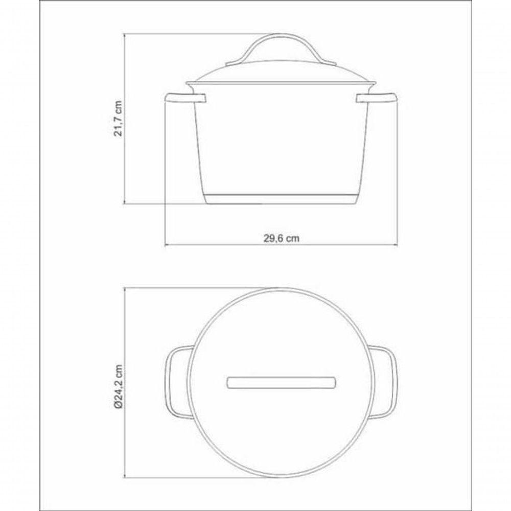 Caldeirão 22cm Tramontina Allegra Em Aço Inox - 3
