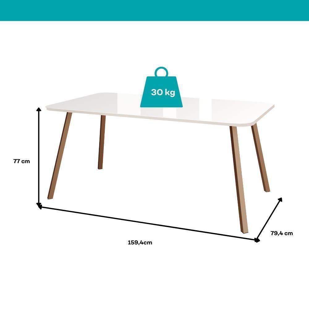 Conjunto Sala De Jantar 6 Cadeiras Sonare Carraro - 2