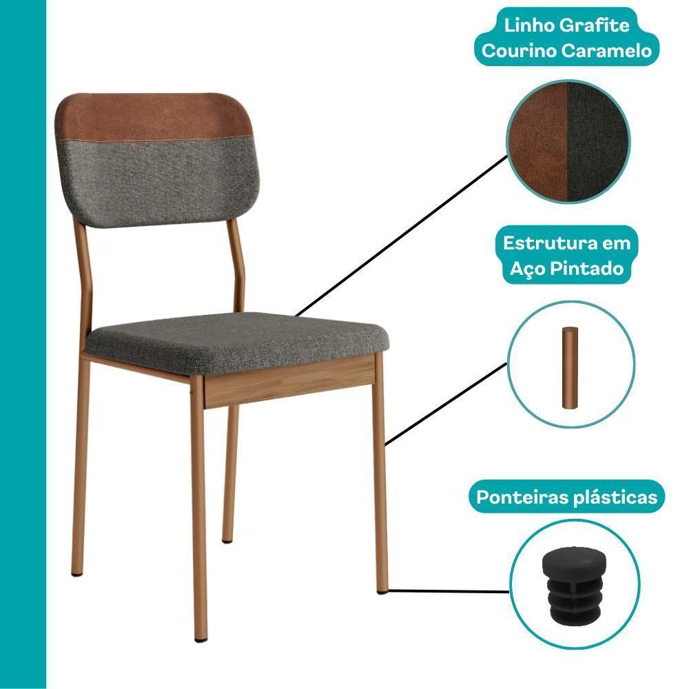 Conjunto Sala De Jantar 6 Cadeiras Sonare Carraro - 6