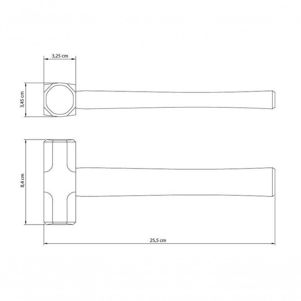 Marreta Oitavada Tramontina Master Basic 500g Com Cabo De Madeira - 4