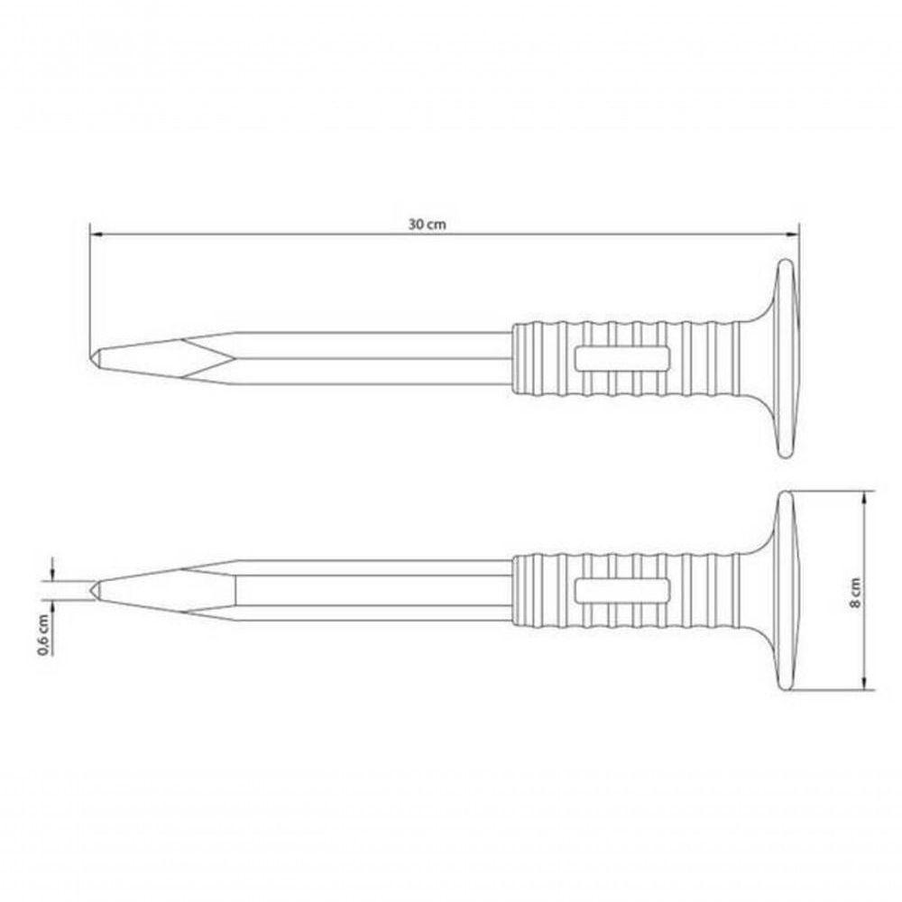 Ponteiro Sextavado Tramontina Master 12 Com Empunhadura - 2