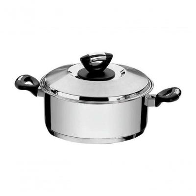 Caçarola Rasa Tramontina Solar Baquelite Aço Inox 24cm