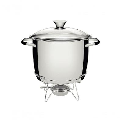 Rechaud Tramontina Allegra Em Inox Com Fogareiro E Tampa De Vidro 7,8 L