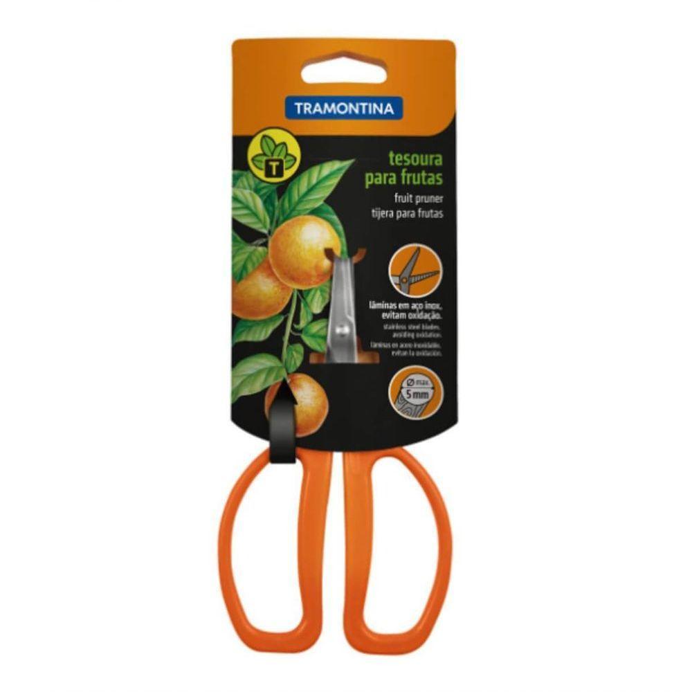 Tesoura Para Frutas Pequena Tramontina Com Lâminas Em Aço Inox - 4