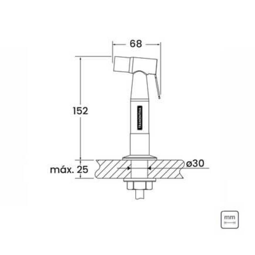 Ducha Manual Para Cozinha Tramontina Em Aço Inox Com Extensor - 3