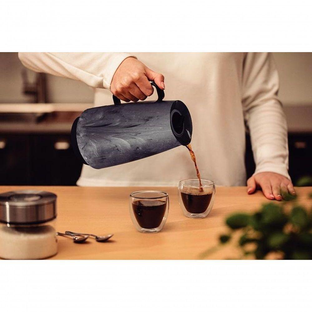 Bule Térmico Tramontina Exata 500ml Marmorizado Cinza - 2